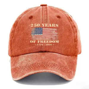 Cappellino da Baseball in Cotone Lavato Vintage Stampa Bandiera Americana Sport all'Aperto Protezione Solare Unisex