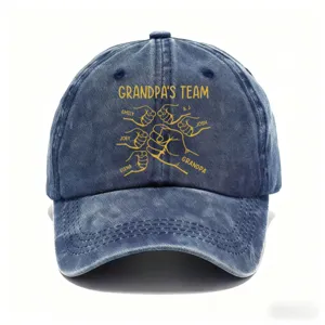 Unisex Vintage Washed Cotton Baseball Cap Printed Letter Sun Protection Adjustable Casual Outdoor Sports Hat
