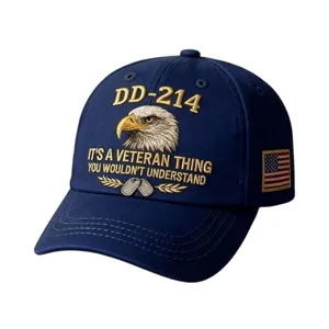 Cappello da baseball US Veteran DD-214 con ricamo aquila protezione solare all'aperto