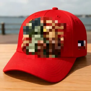 Berretto da baseball rosso con stampa, cappellino casual all'aperto per uomini e donne.