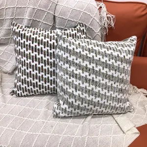 Chenille bunt gewebter Kissenbezug mit Textur fur Sofakissen Huelle zur Heimdekoration