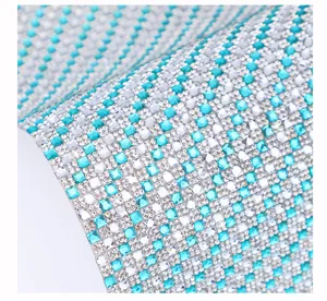 Close up view of self adhesive rhinestone sheet, sparkling crystal glass mosaic for DIY.