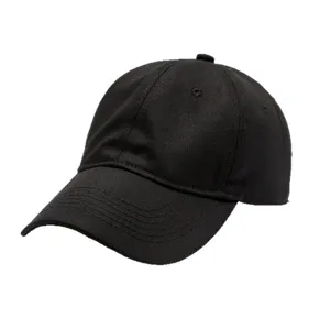 Classico cappellino da baseball nero in cotone, cappello sportivo da sole per esterni.