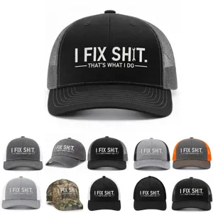 High quality contrast color mesh trucker hat outdoor casual fashion snapback cap for men.