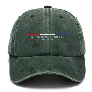 Unisex Vintage Washed Cotton Baseball Cap Letter Print Outdoor Sports Sun Protection Adjustable Casual Dad Hat