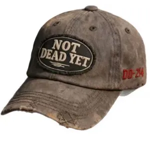 Vintage Distressed Cotton Baseball Cap Washed Letter Patch Dad Hat Adjustable Retro Casual Sun Hat For Men Women
