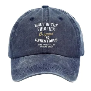 Vintage washed baseball cap for men and women classic distressed trucker hat sun protection