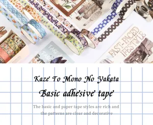 Nahaufnahmen von dekorativen Washi-Tape-Rollen mit Blumen- und Retro-Mustern für DIY-Basteln.