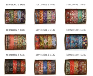 Dekorative japanische Washi-Tape-Boxsets, süße Bastelaufkleber für Tagebuch und DIY.