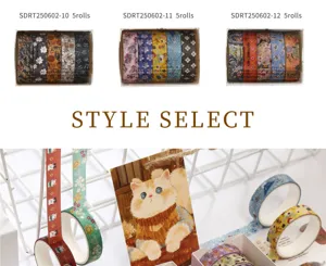 Dekoratives Washi Tape Set Box Abdeckband Tagebuch DIY Bastelaufkleber Geschenkbox