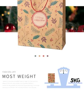 Weihnachten Kraftpapier Geschenktuete Festliche Verpackunguetue mit Henkel fuer Partys 5kg