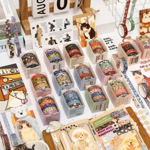 Japanisches Washi-Klebeband Set Box Dekoratives Abdeckband Für Scrapbooking DIY Journaling Kunsthandwerk Schreibwaren Geschenk