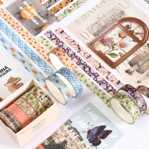 Boxed Washi Tape Set dekorative Klebebänder für DIY Scrapbooking Handarbeit Basteln.