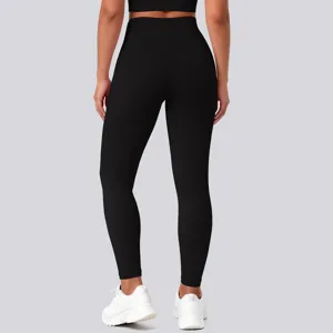 Women high waist black yoga pants seamless tummy control fitness running activewear leggings