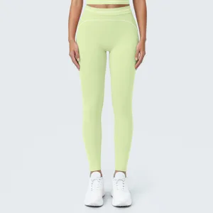 Leggings de yoga sin costuras de cintura alta para mujer, mallas deportivas transpirables.