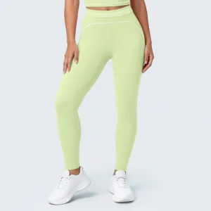 Pantalones de yoga sin costuras de cintura alta para mujer, leggings de fitness transpirables.