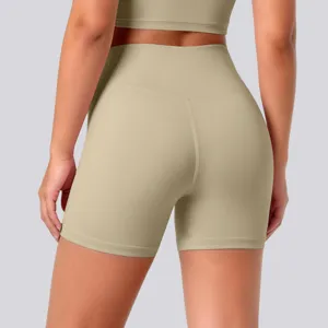 High waist yoga shorts women athletic gym fitness running stretch workout activewear breathable