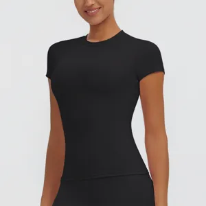 Women's Slim Fit Short Sleeve Sports T-Shirt Quick Dry Yoga Top Fitness Running Apparel