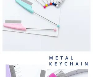 DIY Perlen Haustier Flohkamm mit feinen Metallzähnen und farbigem Griff für Hunde & Katzen.