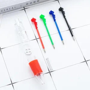 Mini stylo bille 4 couleurs, stylo en plastique multicolore journal démonté DIY.