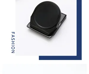 Black strong magnetic fridge clip metal memo note holder heavy duty refrigerator clip