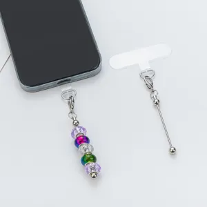 DIY beaded phone tether tab universal lanyard patch colorful crystal beads strap accessory
