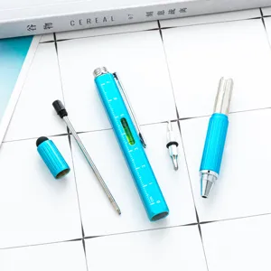 Multi-functional 6-in-1 tool pen with level scale stylus and screwdriver for daily use