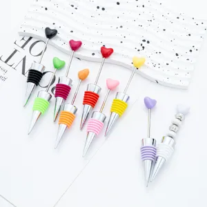 Tappi per vino a cuore colorati in silicone sigilla bottiglie matrimonio accessori