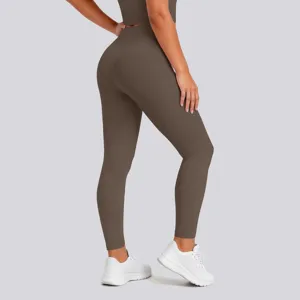 High-waisted push-up yoga leggings for women, breathable stretch fitness gym workout pants.
