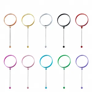 Handheld Beaded Magnifying Glass Portable Plastic HD UV Magnifying Glass For Elderly Reading Student DIY Jewelry Making