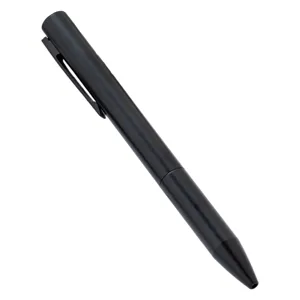 Elegante zwarte metalen balpen voor zakelijk kantoor, soepel schrijven en personaliseerbaar cadeau.