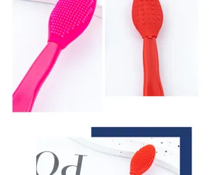 Silicone blackhead brush double sided nose brush detail view soft bristles deep cleansing tool