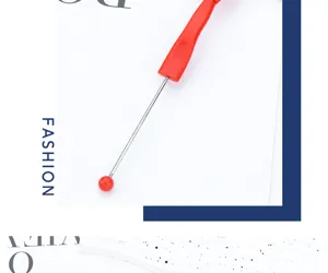 Multifunctional massage tool with red handle and metal rod for daily personal care routines.