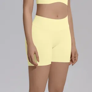 Seamless high waist yoga shorts for women fitness running workout peach lift athletic activewear