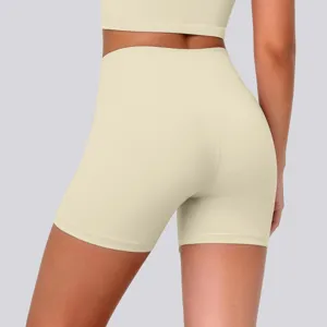 High-waisted nude feeling yoga shorts for women fitness running gym comfortable athletic wear.