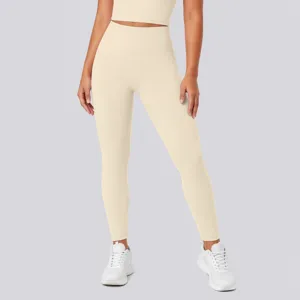 High-waisted seamless yoga pants for women, tummy control fitness leggings for gym running activewear.