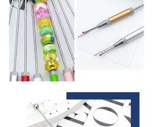 DIY Perlen Metall Nahttrenner mit bunten europäischen Perlen Griff für Nähen und Handarbeit.