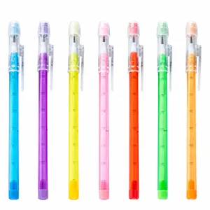 Creative Transparent Plastic Bullet Head Pencil Non-Sharpening Replaceable Refills Writing Drawing Pencil