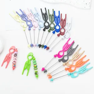 Kreative DIY Perlen U-Förmige Haargabel Haarnadel Haarkamm Harz Haarspange Styling Zubehör Für Damen Tägliches Hairstyling