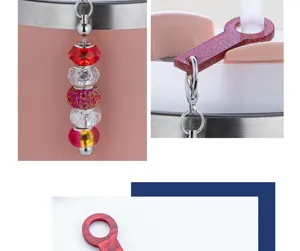 DIY χάντρα ακρυλικό αξεσουάρ γούρι καλαμάκι, συμβατό ιδανικά με ποτήρια 8mm έως 10mm.