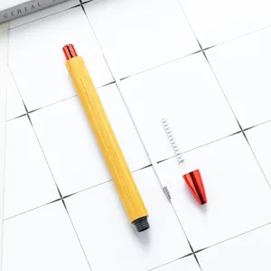 Natural bamboo ballpoint pen disassembled parts set for custom office business promotional gifts.