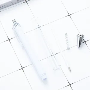 Penna a Sfera in Plastica con Carta da Inserire DIY Parti Smontate per Cancelleria