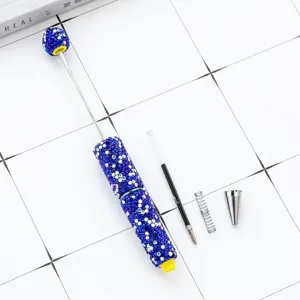 DIY strass kralen balpen handgemaakte kristal diamant glanzende metalen schrijfpen