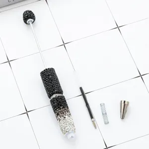 DIY σετ στυλό με χάντρες στραζ διαβάθμιση, χειροποίητο στυλό με διαμαντένιες χάντρες.