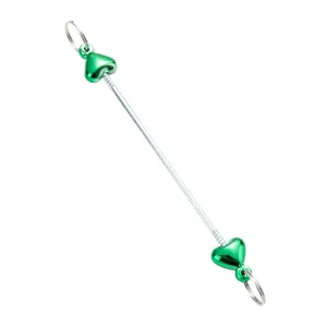 DIY Beaded Rod Metal Chain Heart Keychain Accessory Craft Component Jewelry Findings