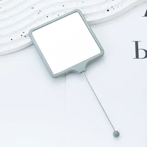 DIY τετραγωνικός καθρέφτης μακιγιάζ χειρός φορητός καλλυντικός καθρέφτης με μεταλλική λαβή.