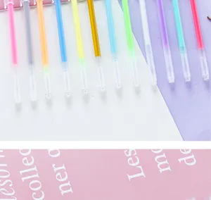 Conjunto de recambios de bolígrafo de gel de colores para álbumes DIY y dibujo creativo.