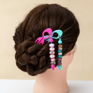 DIY perlenverzierte U-förmige Haarnadel Haarspange, stilvolles Accessoire für schöne Dutts.