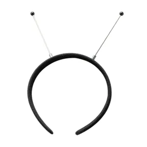 Schwarze Alien Antennen Haarreif lustiges Insekt Kostüm Haarband für Party Halloween Deko