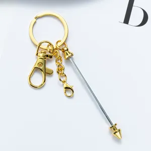 Porte-clés en métal doré pendentif créatif breloque sac accessoire style tendance chic